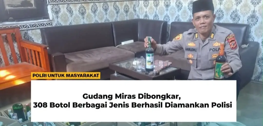 Polsek Cibatu Ungkap Gudang Miras, Ratusan Botol Miras Diamankan IMG_20260808_141057.webp
