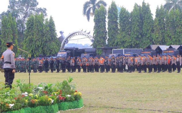 Gelar Apel Pasukan Kesiapan Tanggap Darurat Bencana, Polda Lampung Siapkan Strategi Dan Antisipasi Bencana Alam