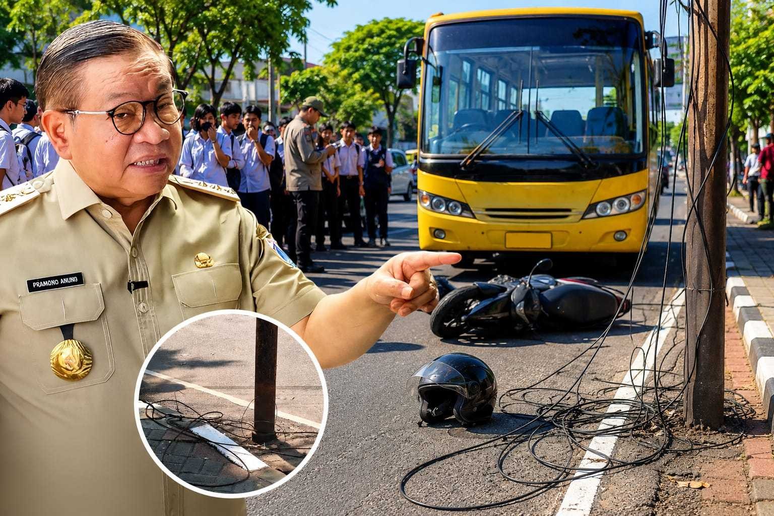 Kabel Menjuntai dan Gagalnya Keselamatan Kota
