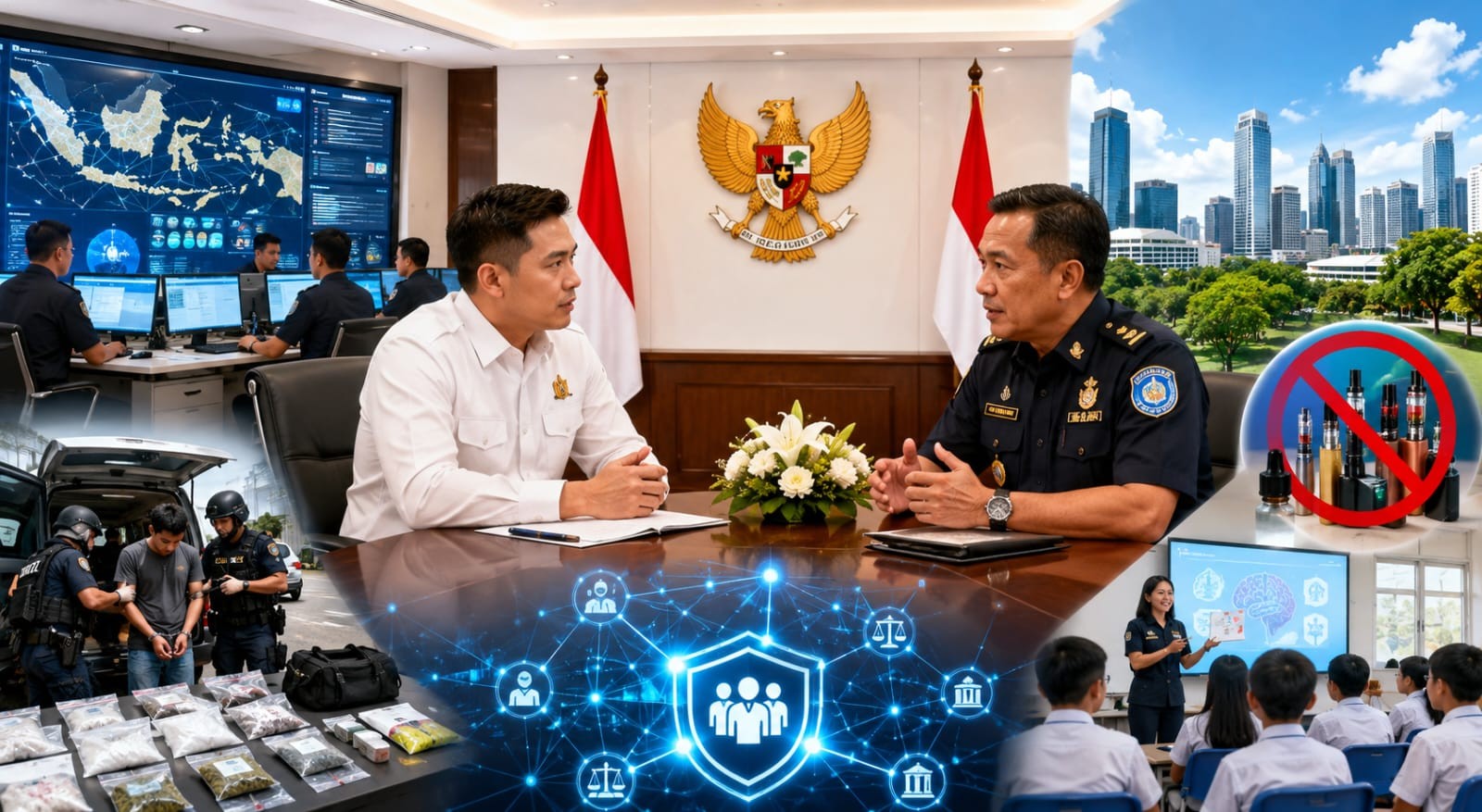 Sinergi Pemerintah Perkuat Perang Narkotika Modern