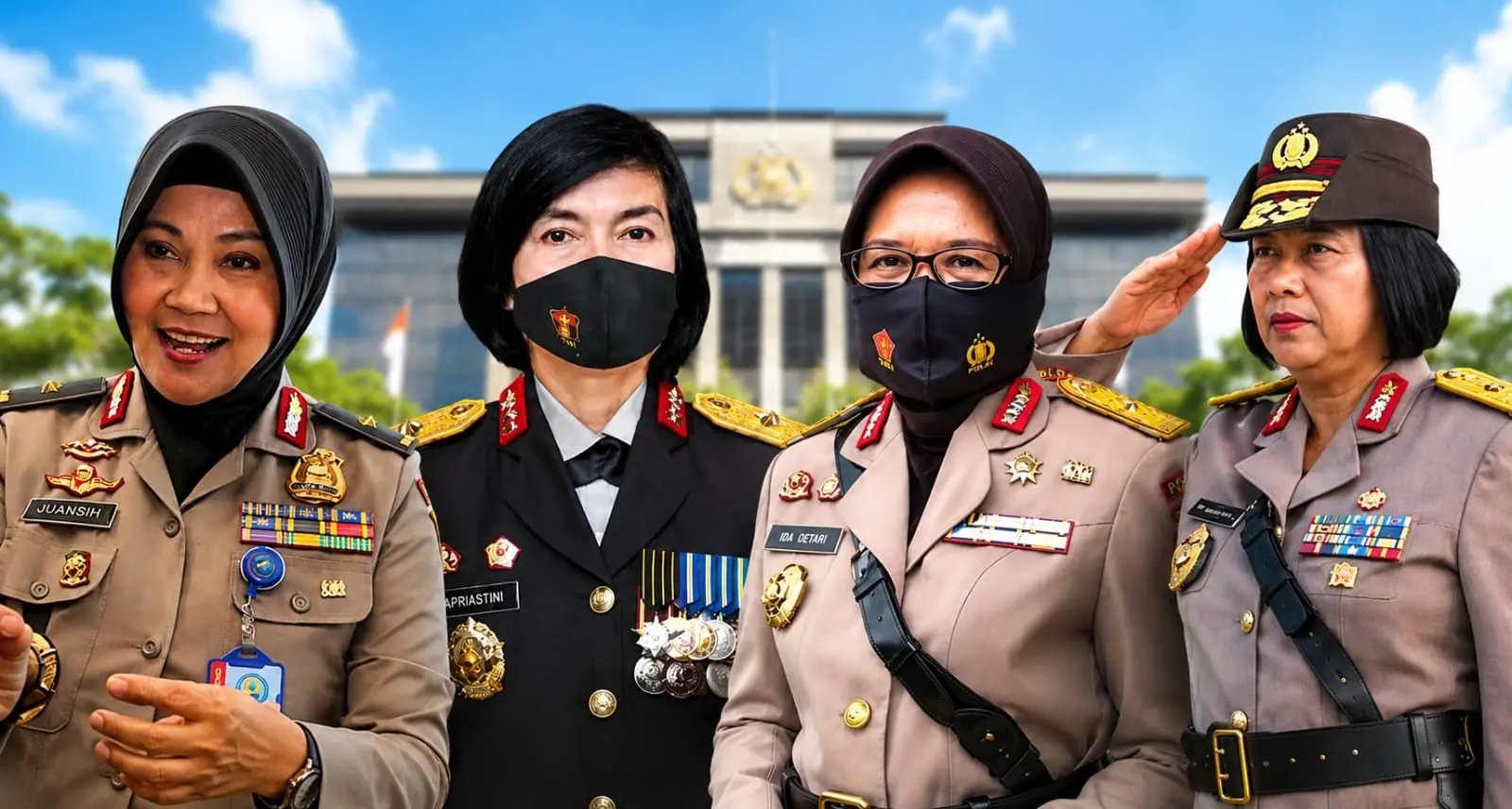 Empat Jenderal Polwan Menembus Batas Kepemimpinan Nasional