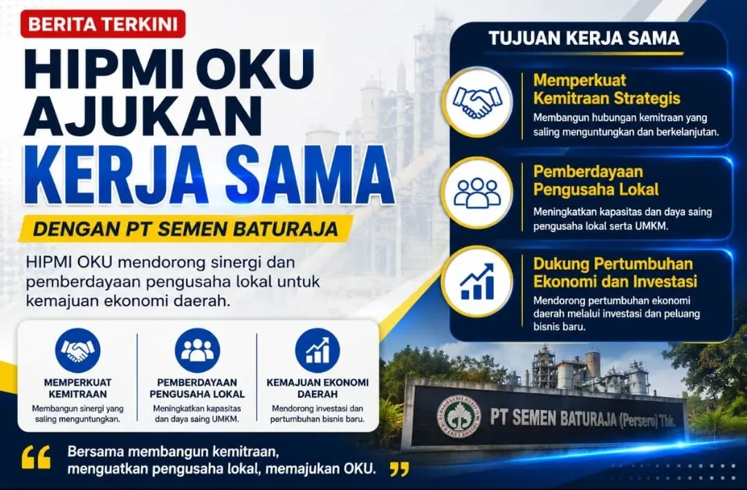 HIPMI OKU Desak Kemitraan Pengusaha Lokal dengan PT Semen Baturaja, Momentum Menguji Komitmen Pemberdayaan Daerah