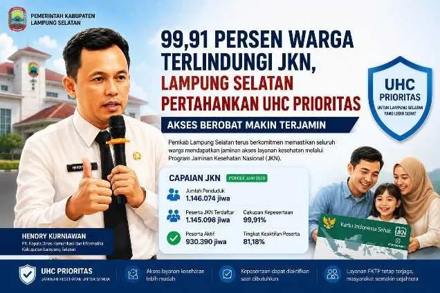 Akses Berobat Kian Terjamin 99,91 Persen Warga Lampung Selatan Terlindungi JKN