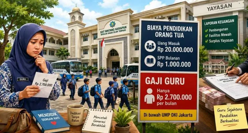 Mahal Membayar Sekolah, Murah Menggaji Guru