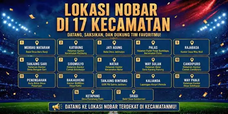 Gelar Nobar Final Piala Dunia di 17 Kecamatan, Pemkab Lampung Selatan Ubah Kemeriahan Jadi Berkah Bagi UMKM Lokal