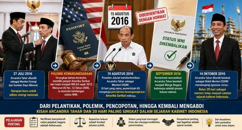 Mengapa Arcandra Tumbang Dalam Dua Puluh Hari